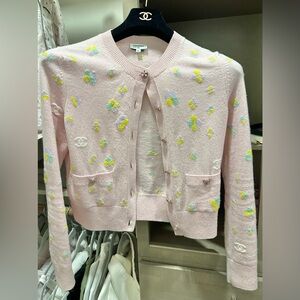 Chanel Cruise Collection 2024 Cardigan, Size 36, Pink